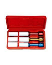 Carolus 6 Piece 1/2" Drive Extended Impact Socket Set With Protective Sleeves