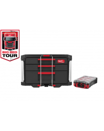 Milwaukee Packout 2+1 Drawer Tool Box + FREE Compact Organiser