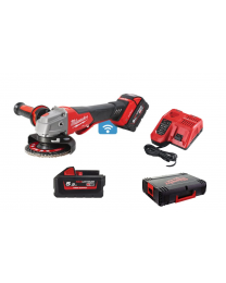 Milwaukee M18ONEFSAG115XPDB-552X Fuel 18V Breaking Angle Grinder 115mm With 2 x 5.5Ah Batteries, Charger and Case 