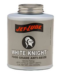 Jet-Lube White Knight Food Grade Anti-Seize 500g Brush Top