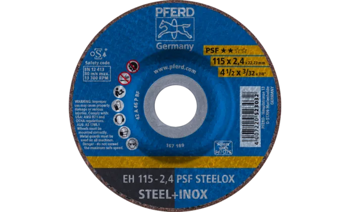 PFERD TOOLS 4.5" 115mm x 2.4mm Steel Cutting Disc