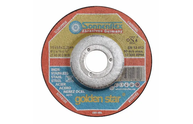 Sonnenflex 4.5" 115mm x 6mm Steel Grinding Disc
