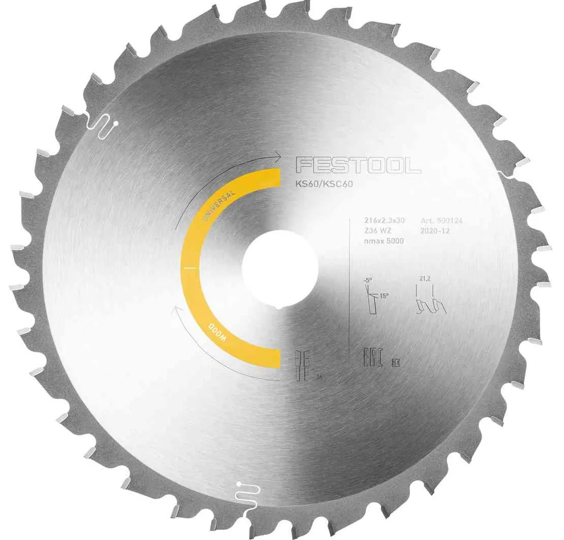 Festool 500124 216mm x 30mm 36T TCT Wood Saw Blade