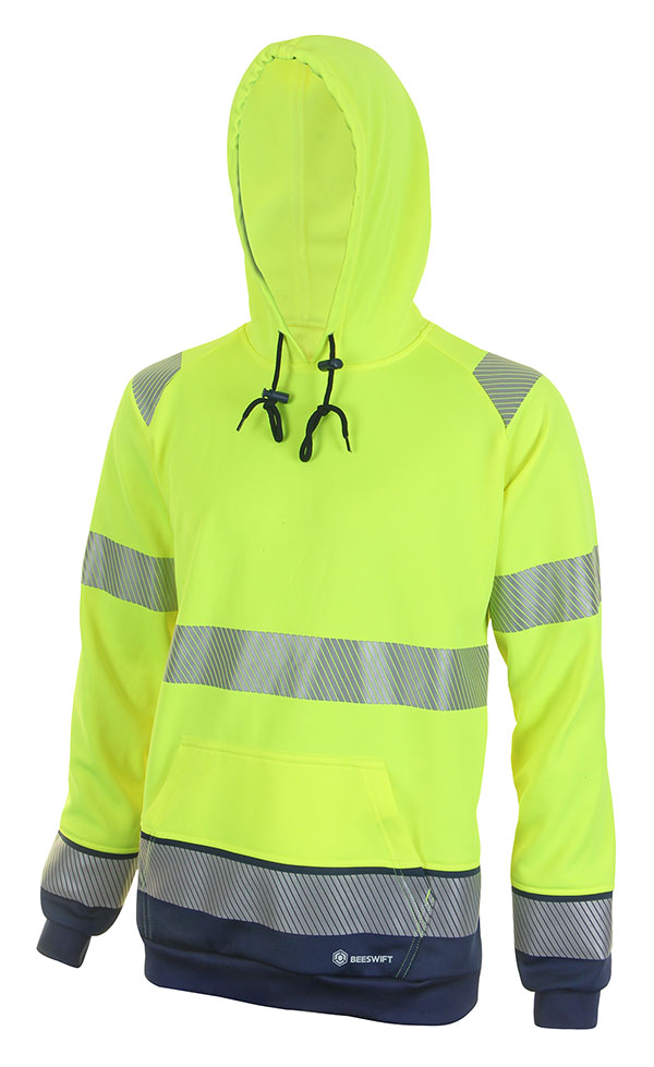 hi vis hoodie yellow