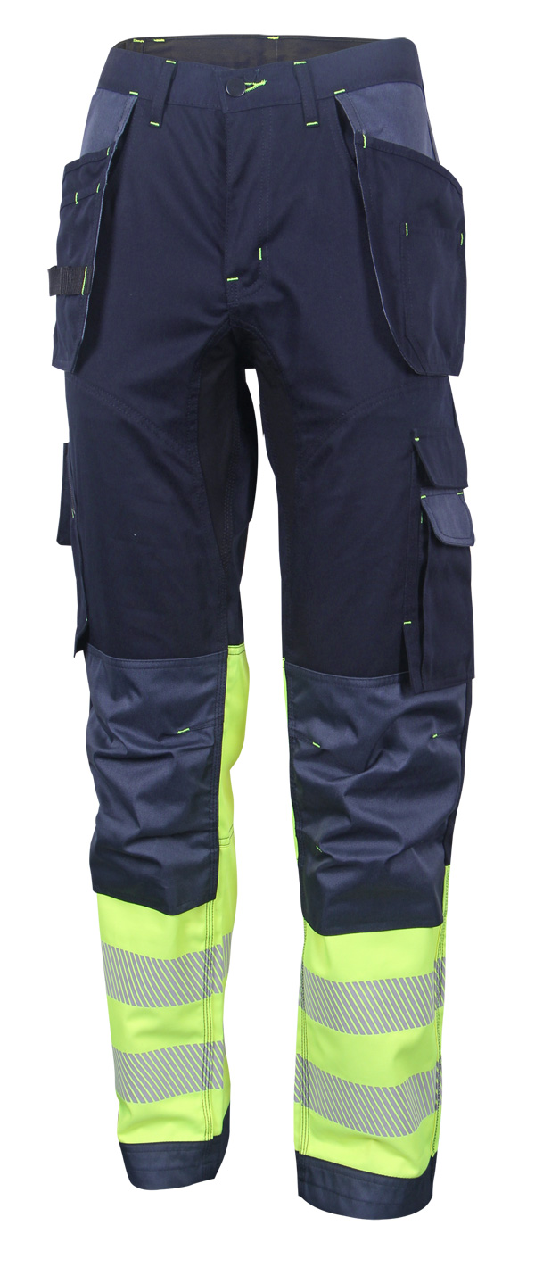 hi vis work trouser yellow navy
