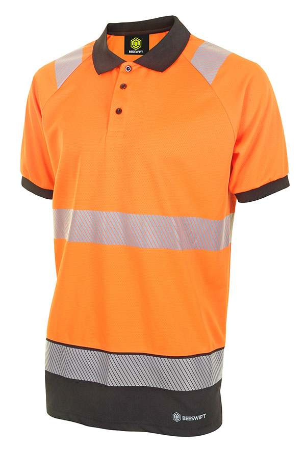 hi vis orange polo