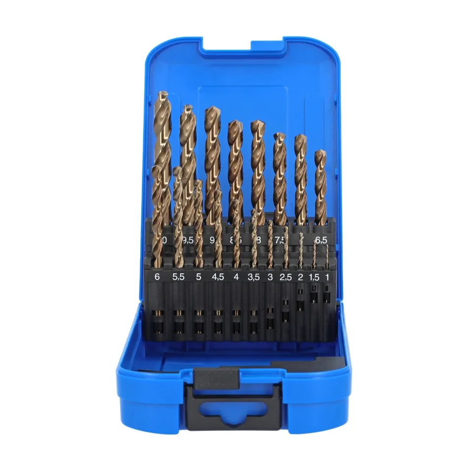 Labor AK 1–10mm HSS-G Cobalt Alloy Ground Steel Spiral Twist Drill Bit Set