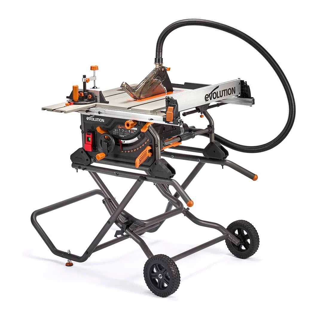 Evolution R255TBLX+ 255mm 230V Table Saw with Portable Jobsite Stand