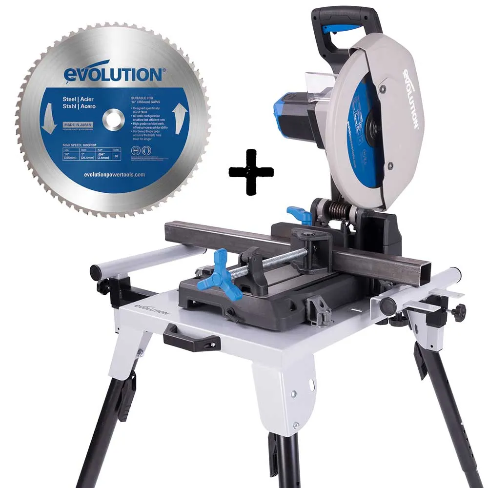 Evolution S355CPS 355mm 220V Chop Saw with Stand