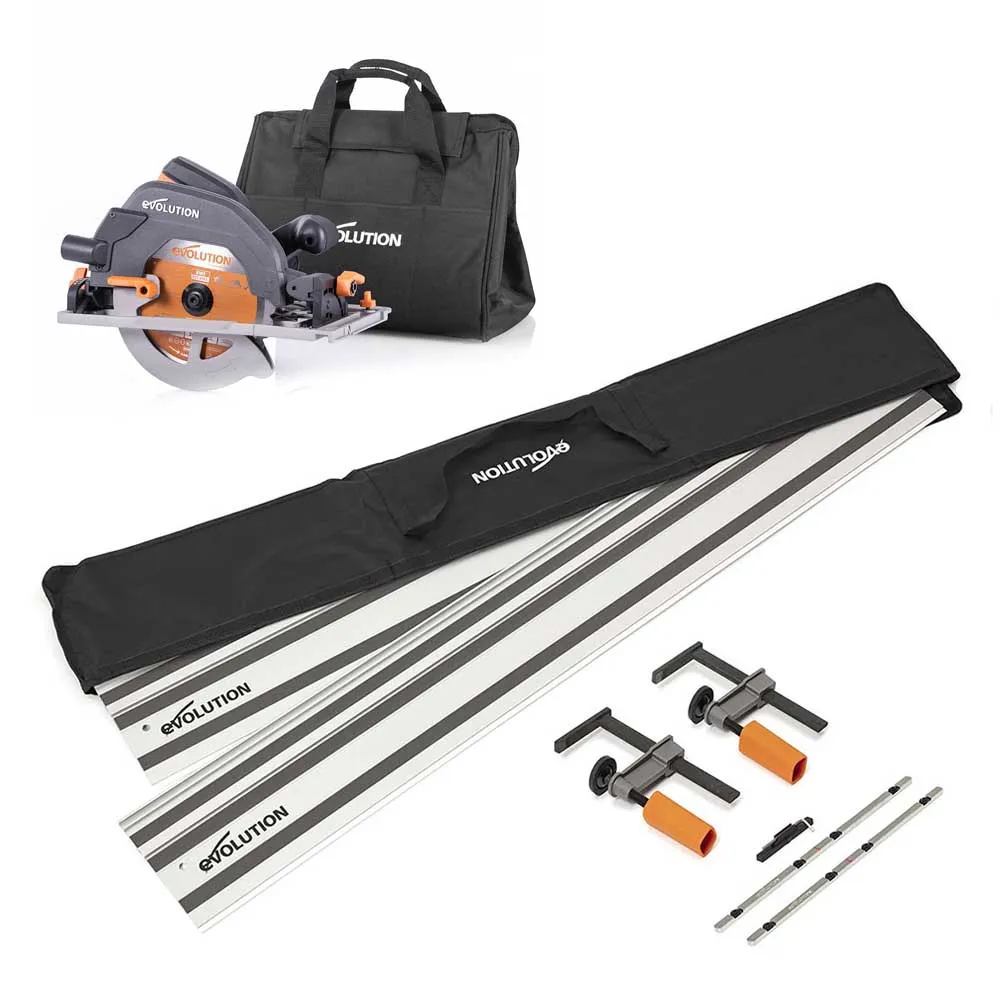 Evolution R185CCSX+ 185mm 110V Circular Saw with ST2800-G2 Guide Rail